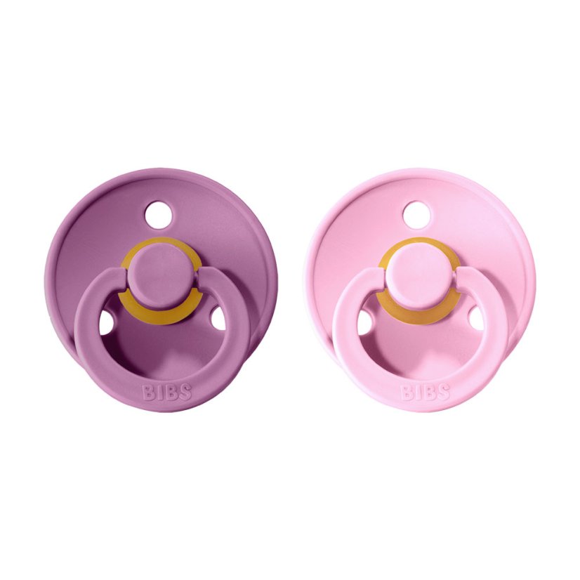 BIBS Colour dudlíky z přírodního kaučuku 2ks – velikost 1 - BIBS Colour dudlíky z přírodního kaučuku 2ks: cloud-blush