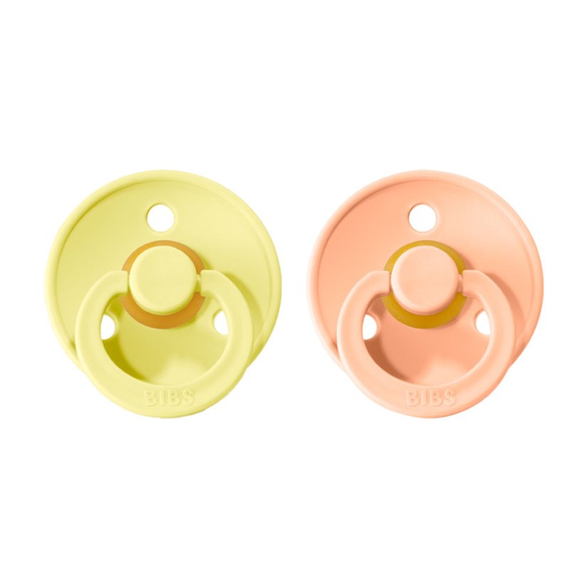 BIBS Colour dudlíky z přírodního kaučuku 2ks – velikost 1 - BIBS Colour dudlíky z přírodního kaučuku 2ks: cloud-blush
