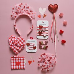 Gingham Love Heart Mini -Geldbörse