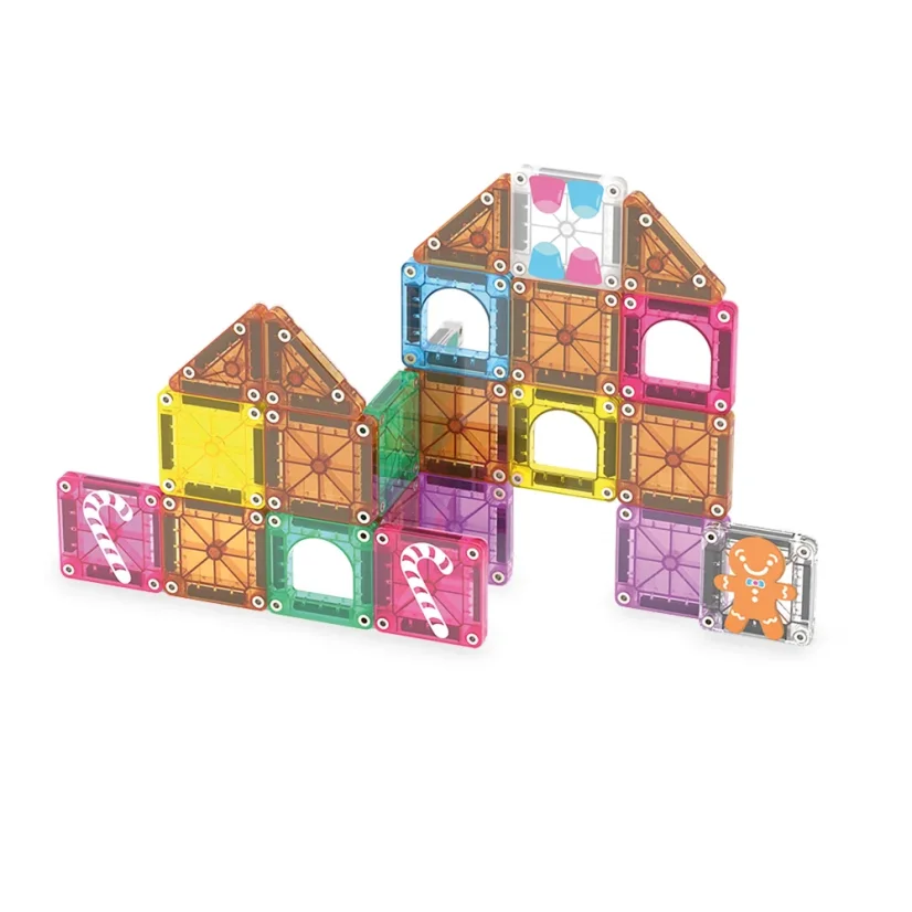 MAGNA-TILES Magnetická stavebnica microMAGS Gingerbread House Travel Set 24 dielov