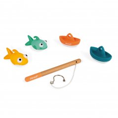 Wasserspielzeug-Angelrute mit Booten und Fischen
