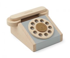Kindertelefon aus Holz Selma Blauer Nebel