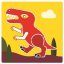 Kreslenie podľa šablóny Dinosaury