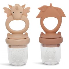 Silikónový cumlík na kŕmenie rose sand/brown clay