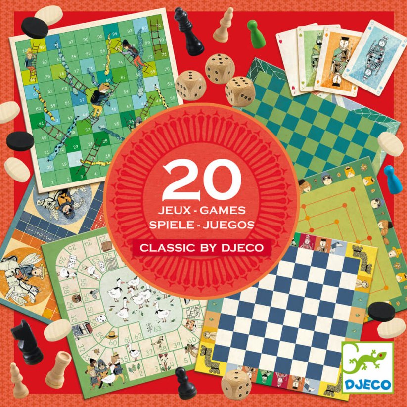 Classic von Djeco: eine Sammlung von 20 klassischen Spielen