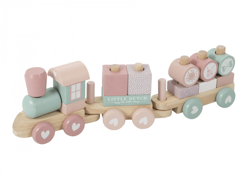 Little Dutch Vláček dřevěný pink