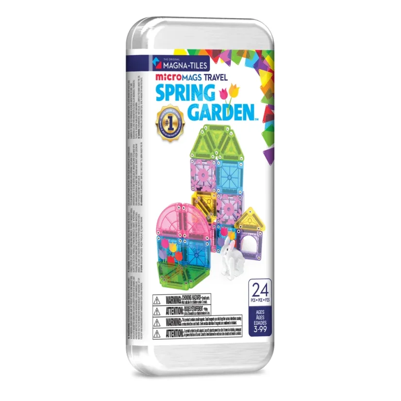 MAGNA-TILES Magnetická stavebnica microMAGS Spring Garden Travel Set 24 dielov