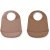 Silikónový podbradník s vreckom Tilda Dark rose/Terracotta mix