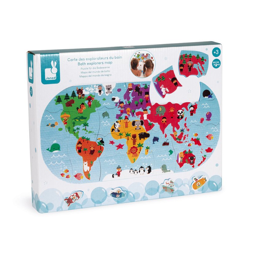 Puzzle Mapa sveta do vody 28 ks