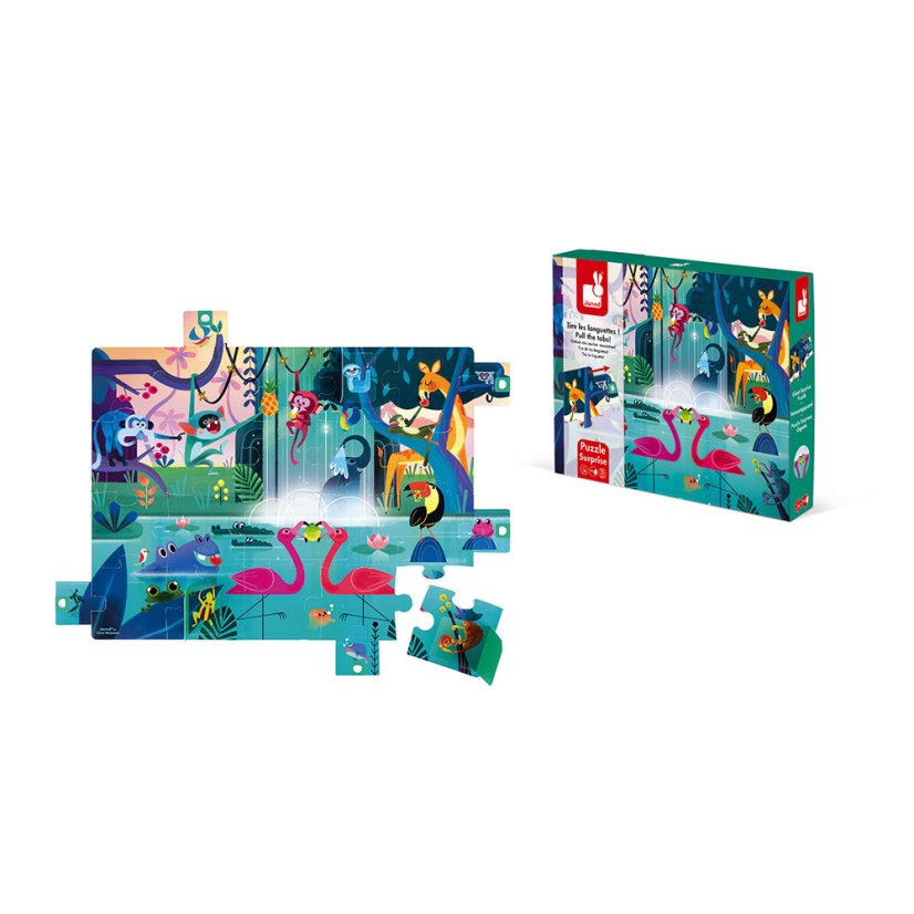 Puzzle Džungľa s prekvapením 20 ks