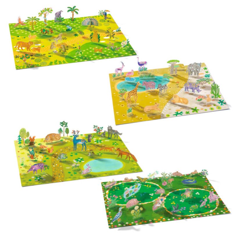 Abnehmbare Aufkleber mit Tiermotiven