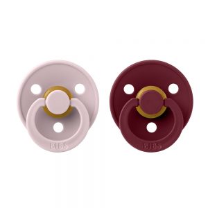BIBS Colour dudlíky z přírodního kaučuku 2ks – velikost 1 - BIBS Colour dudlíky z přírodního kaučuku 2ks: cloud-blush