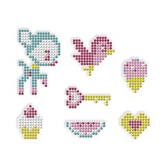 Kreativní sada Výroba nálepek Pixel obrázky s krystalky Atelier Midi