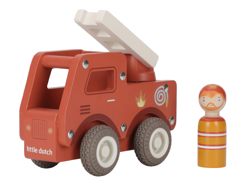 Little Dutch Hasičské auto drevené