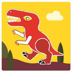 Kreslenie podľa šablóny Dinosaury