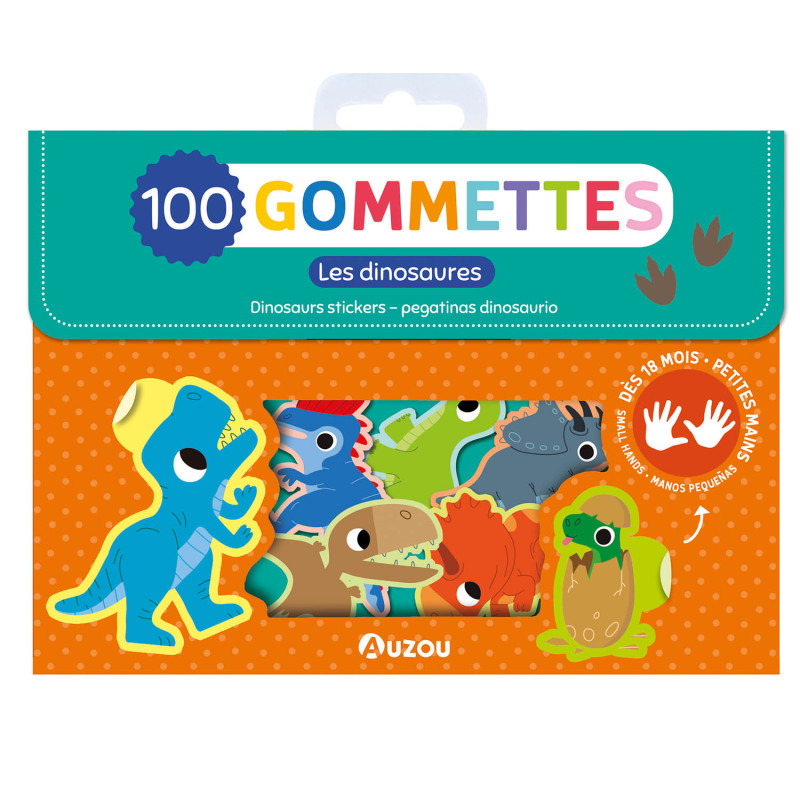 100 nálepek v krabičce Dinosauři