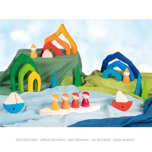 Figuren in einem Boot