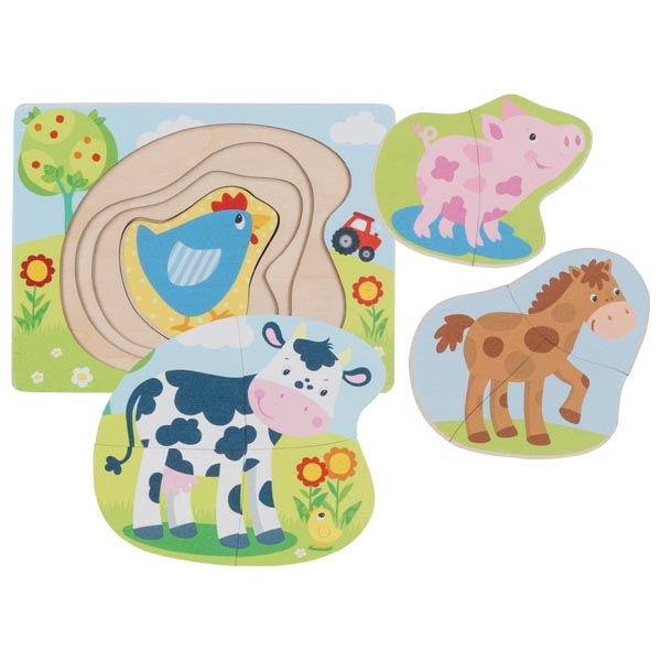 Mehrschichtige Puzzle-Tiere