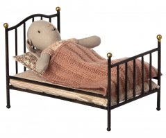 Kovová vintage posteľ antracit Maileg