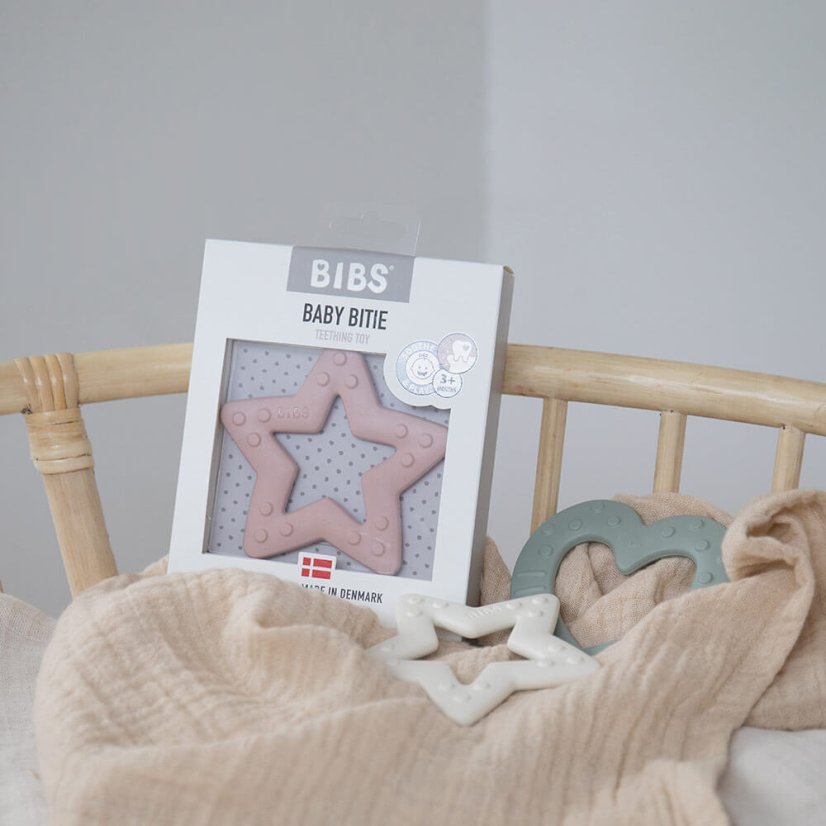 BIBS Baby Bitie hryzátko STAR rôzne druhy - BIBS Baby Bitie hryzátko: Baby blue