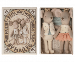 Myšky královská dvojčata v zápalkové krabičce Rose Maileg