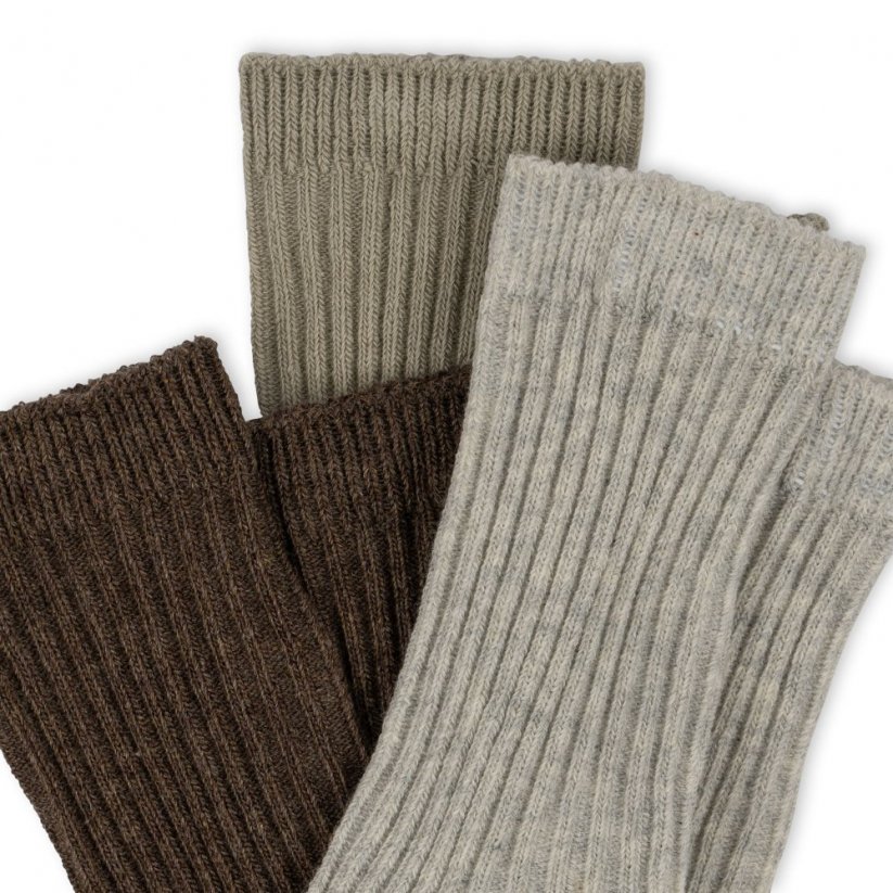 Ponožky 3ks soft grey/ment/brown rôzne veľkosti