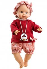 Oblečení pro miminko 36 cm - červený set s dudlíkem Sonia