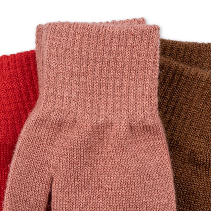 Balenie 3 ks palčiakov rose/pecan/scarlet rôzne veľkosti