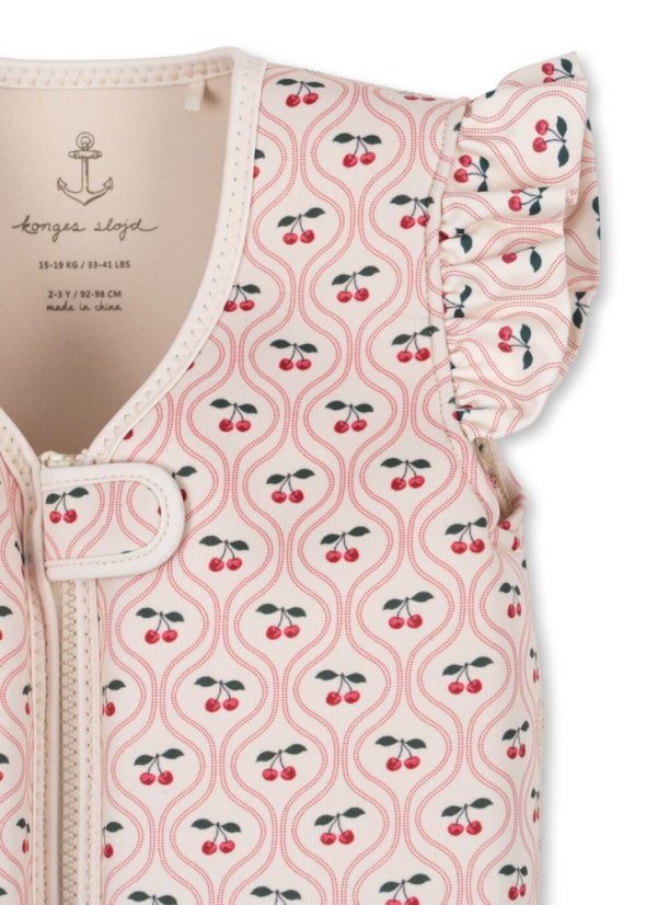 Neoprenová plovací vesta Cherry pink motif