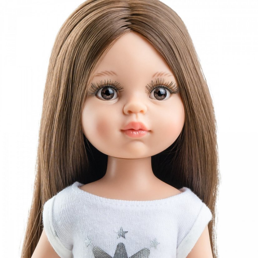 Puppe Carol im Pyjama, lange Haare