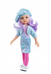 Oblečení pro panenky 32 cm - Šaty Karin s baretem