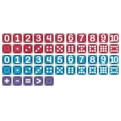 Magnetická stavebnice microMAGS Learn Numbers 56 dílů