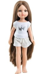 Puppe Carol im Pyjama, lange Haare