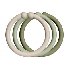 BIBS Loops Ringe 12 Stück Vanille-Salbei-Oliv