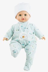 Realistické miminko - chlapeček Alex v overalu se zvukem