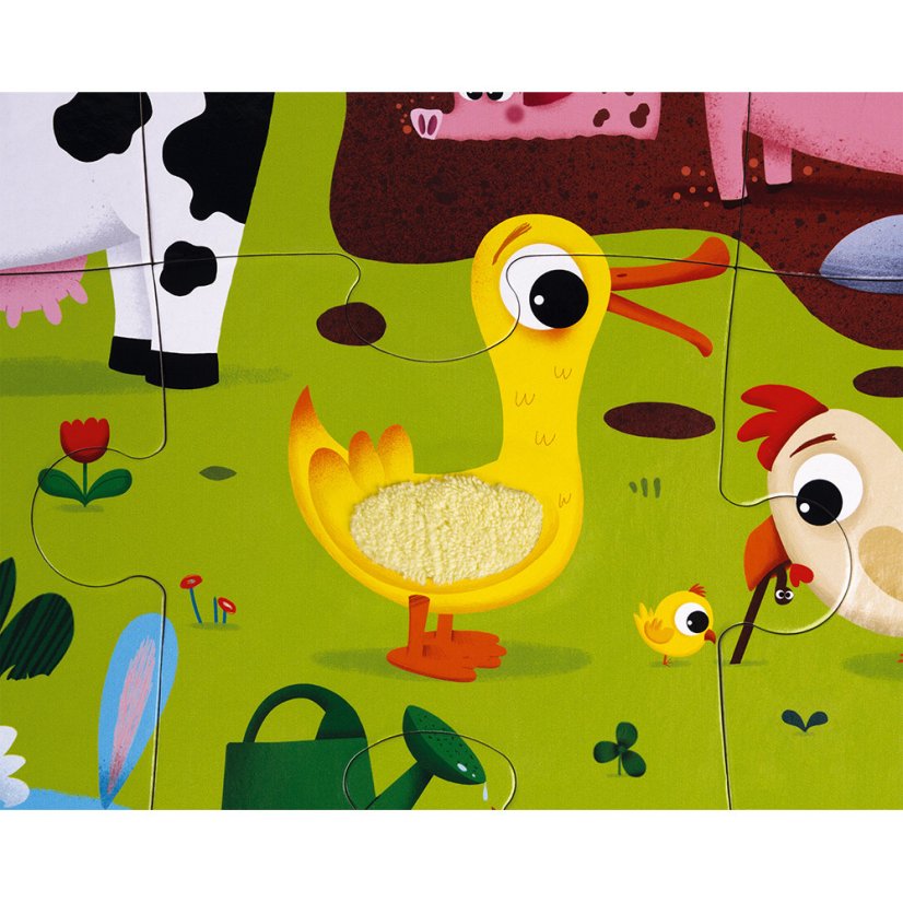 Dotykové puzzle Zvieratká na farme 20 ks