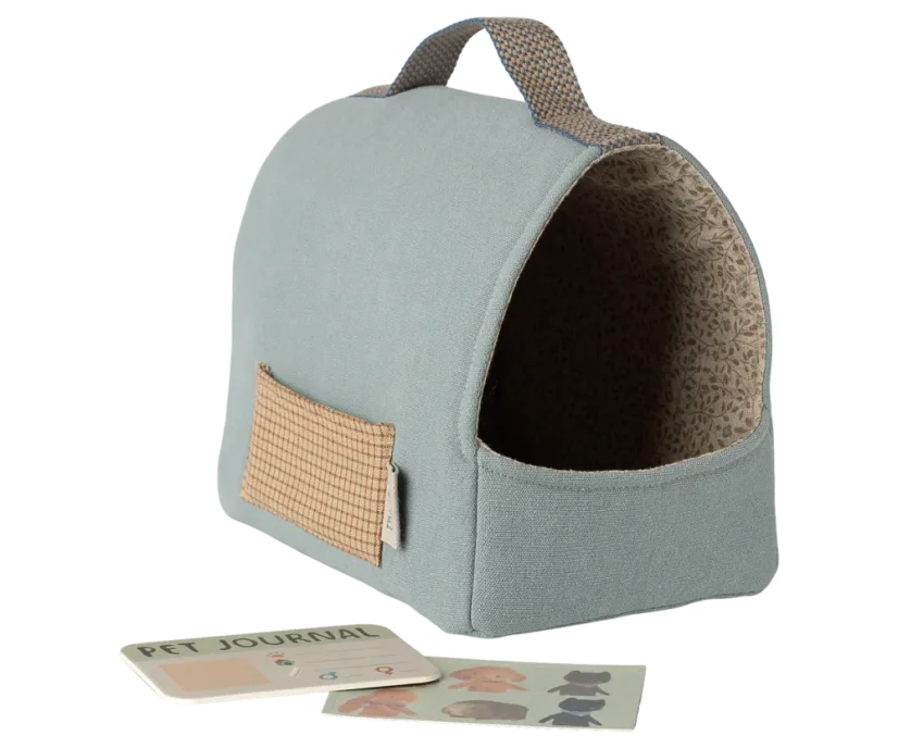 Prepravka pre plyšové zvieratká Dusty blue Maileg