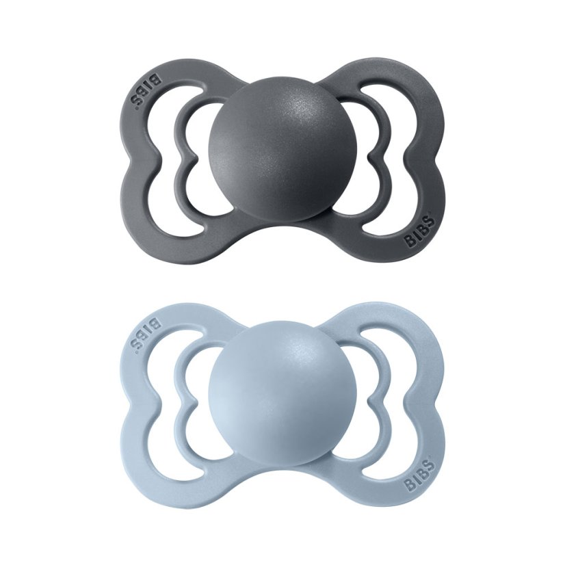 BIBS Supreme Naturkautschuk-Schnuller 2 Stück – Größe 1 verschiedene Typen - BIBS Supreme-Schnuller: vanilla/peach