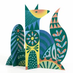 Folkloristische Tiere zum Rubbeln von Papierfiguren