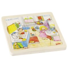 Mehrschichtiges Puzzle „Mein Tag“.