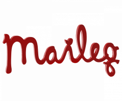Maileg dřevěné logo Red