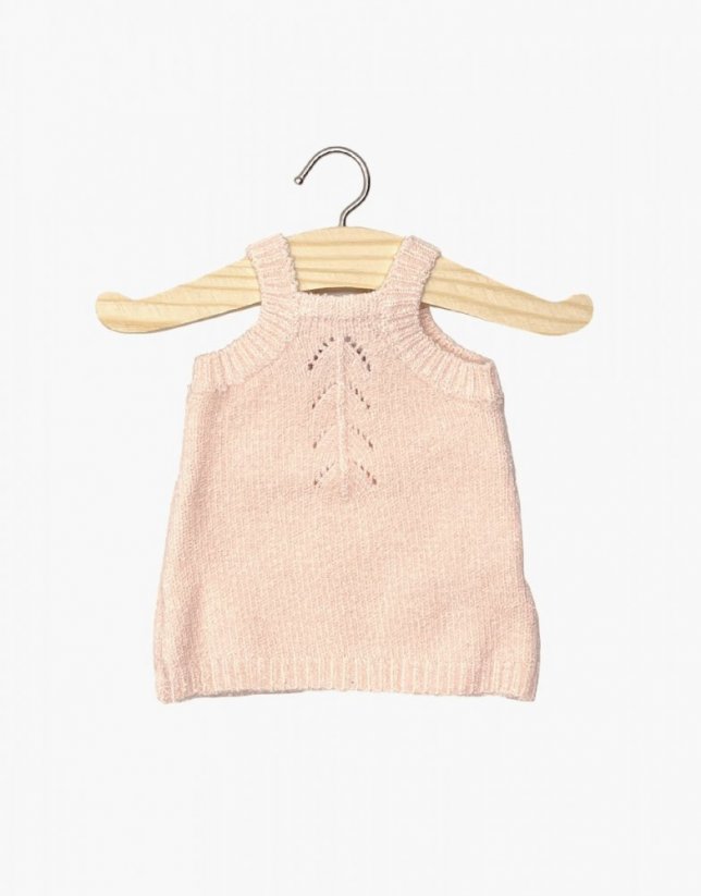 Úpletové šaty pre bábiky Gisele Pink baby