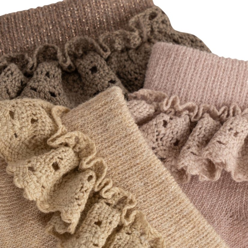 Ponožky 3ks rose/sand/roebuck rôzne veľkosti