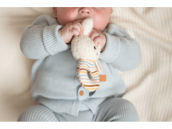 Rassel von Miffy-Kaninchen mit Vintage-Streifen
