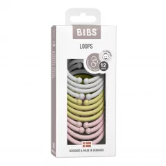 BIBS Loops kroužky 12ks haze-meadow-blossom
