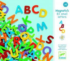 Drevené magnetky Veľká tlačená abeceda 83 ks