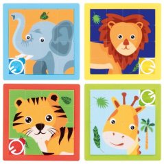 Schiebepuzzle Afrikanische Tiere, Kunststoff Zufallsauswahl