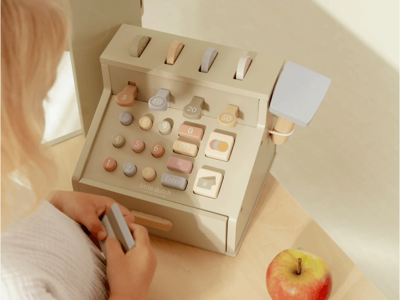 Little Dutch Registrierkasse mit Scanner und Kartenleser, Holz