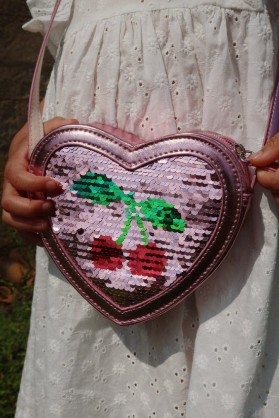 Handtasche heart cherry