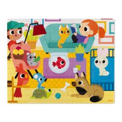 Dotykové puzzle Domáce zvieratká 20 ks